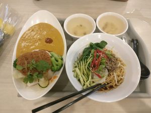 Signature Ramen noodle and curry rice at Truly Vegetarian in Central Singapore