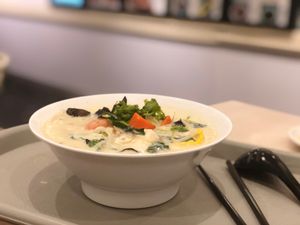 Soya dumplings soup *** at Truly Vegetarian in Central Singapore