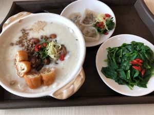 Signature Porridge with Dumpling and Veggie   at Truly Vegetarian in Central Singapore
