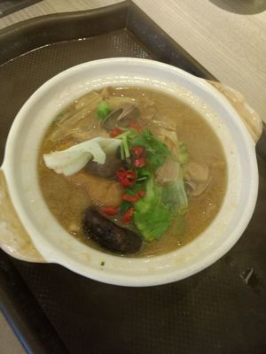 Mushroom  and tofu ramen at Truly Vegetarian in Central Singapore