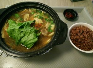 Great dish with tasty mushrooms at Truly Vegetarian in Central Singapore