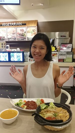 Satisfying dinner. I switched to brown rice which is an additional SGD3 which they didn't tell me :( at Truly Vegetarian in Central Singapore