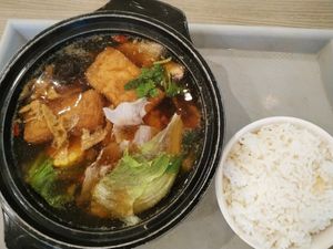 3 shroom bak kut teh, $8.80 at Truly Vegetarian in Central Singapore