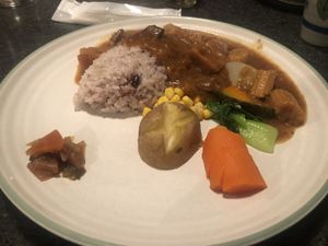 Vegetable curry  at Syoujikimura in Furano