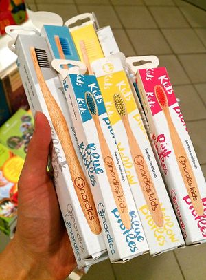 Nordics vegan & zero waste bamboo toothbrushes at Bio Prodajalna Norma in Celje