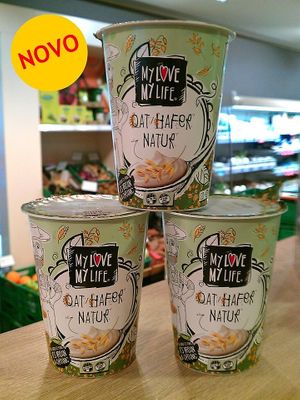 Vegan yogurts. Photo by: NORMA on Facebook at Bio Prodajalna Norma in Celje