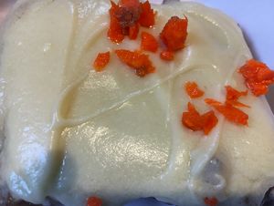 Mom's Carrot Cake: vegan, gluten free at Local Vibe Cafe in Petersburg