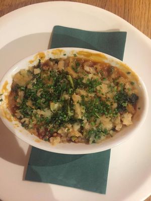 Vegan shepherd's pie at The Horse and Jockey in Lichfield