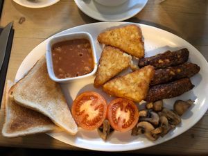 Vegan full breakfast :) at The Horse and Jockey in Lichfield