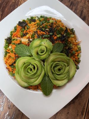   at Sacred Sushi and Curry Sunday in Pisac