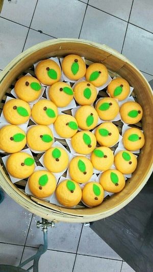 orange buns  at Friend of Vegetarian Food Stall - Asia Cafe in Penang