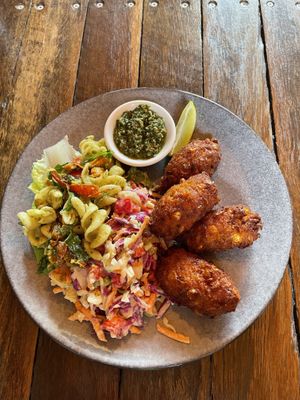 Yummy Vegan Jalapeño Poppers with Salad  at The Garden Plate in Lismore