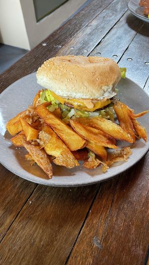 Best Vegan Cheezeburger ever !  at The Garden Plate in Lismore