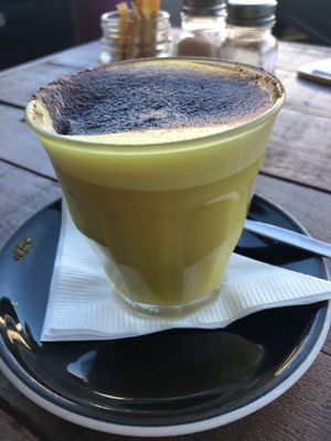 Golden latte with coconut milk ❤️?❤️ at The Garden Plate in Lismore