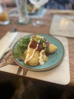 Loaded potato skins  at The Chester Arms in Chicheley