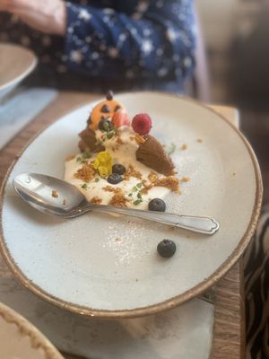 Pumpkin mousse pie  at The Chester Arms in Chicheley