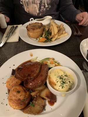 Vegan seitan roast and mushroom pie  at The Chester Arms in Chicheley