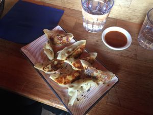 vegetarian/vegan dumplings at Ramen Momo in Reykjavik