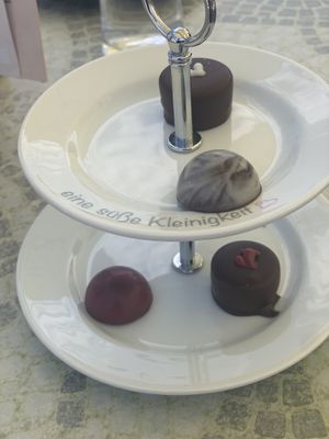 Vegane Pralinen   at Cafe Pause in Freudenstadt