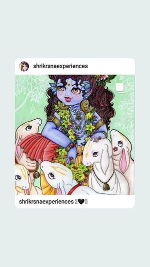 With Hot Tears In Their Eyes The Cows Gaze At Gopal In Deep Love  #Veganuary at Govinda's - North City in Dublin