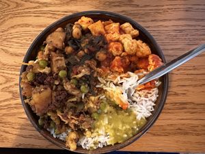 Small plate with a mishmash of everything- all tasted great!  at Govinda's - North City in Dublin