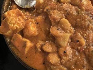 The daily tofu dish (left) and a butter bean dish   at Govinda's - North City in Dublin