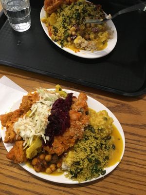 They always have so many options. A mix of some curry and veggies the other day at Govinda's - North City in Dublin