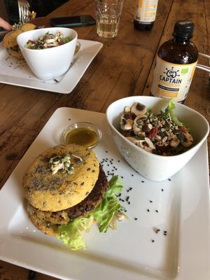 Vegan burger  at Moagem in Aljezur
