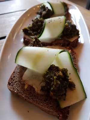 Pistachio Pesto on Moagem at Moagem in Aljezur