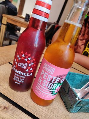 Mate and bio cider at Moagem in Aljezur