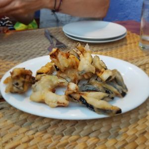 Eggplant tempura at Mamarosa in Altea