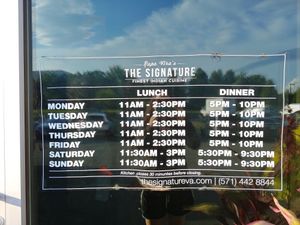 Hours at Rupa Vira's The Signature in Ashburn