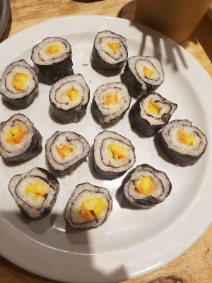 Hand made sushi. at All Vegan in Barcelona