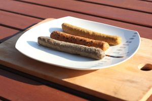 Vegan sausages at All Vegan in Barcelona