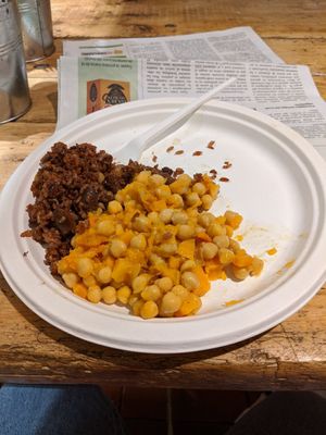 Only two options available apart from cabbage or beetroot. at All Vegan in Barcelona