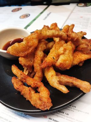 Oyster mushroom “chilli squid” at Wagamama in Dartford