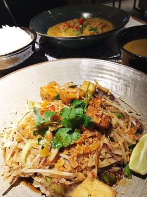 Pad thai with fried tofu at Wagamama in Dartford