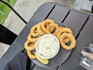 Onion rings at V-Box in Ghent