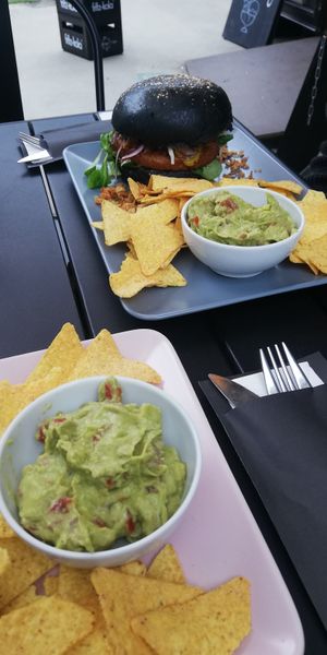 Black Jack burger plate at V-Box in Ghent