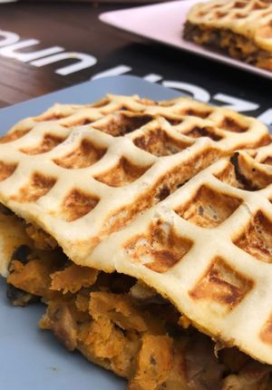 Waffle panini at V-Box in Ghent