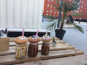 Freakshakes ? 
Left: Banana
Middle: Chocolate
Right: Snickers at V-Box in Ghent