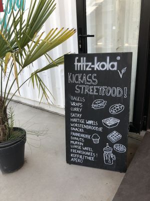 Menu board  at V-Box in Ghent