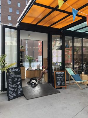 Entrance view at V-Box in Ghent