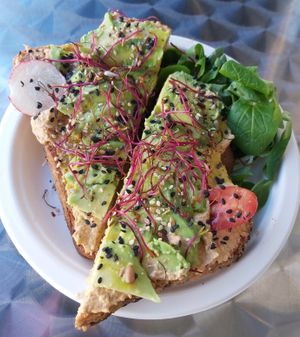 Avocado Toast at La Fourchette Bio in Arcachon