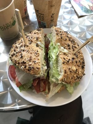 “Fripig” bagel   at La Fourchette Bio in Arcachon