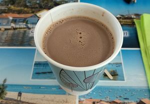 "Chocolait" Almond milk with chocolate. at La Fourchette Bio in Arcachon