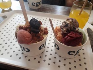 Vegan icecream at ego in Marseille