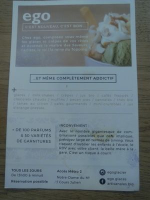 The menu Page 2 at ego in Marseille