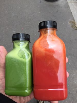 fresh cold press juices  at Armand Bar et Cantine in Paris