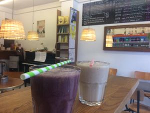 The açaï smoothie 
And the guarana smoothie  at Armand Bar et Cantine in Paris